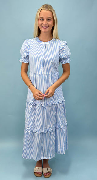 Bluebell Beauty Striped Midi Dress