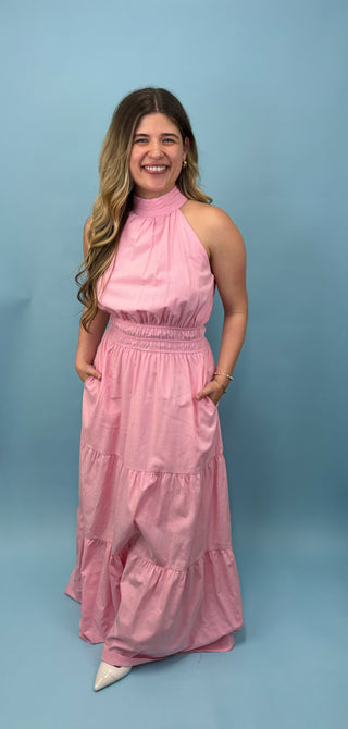 Season of Bliss High Neck Maxi Dress