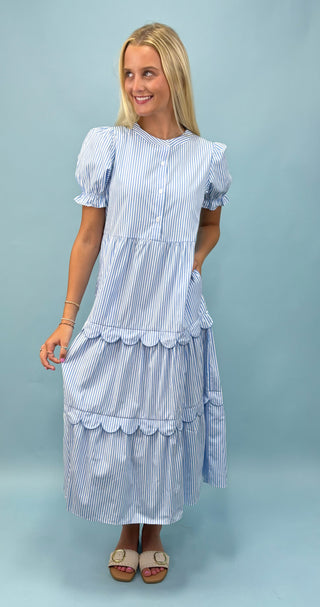 Bluebell Beauty Striped Midi Dress