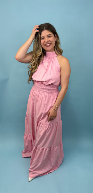 Season of Bliss High Neck Maxi Dress