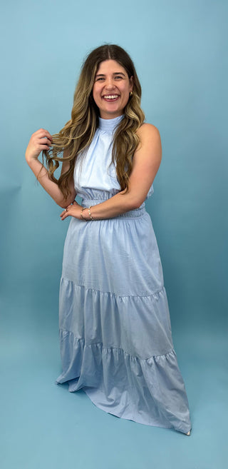Season of Bliss High Neck Maxi Dress
