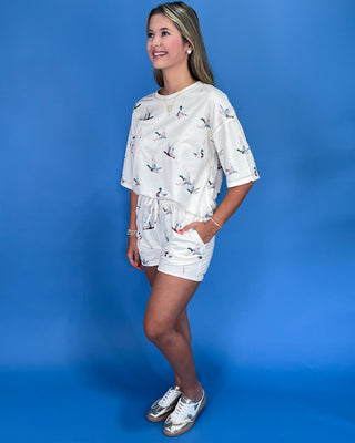 Weekend Lodge Duck Print Shorts Set