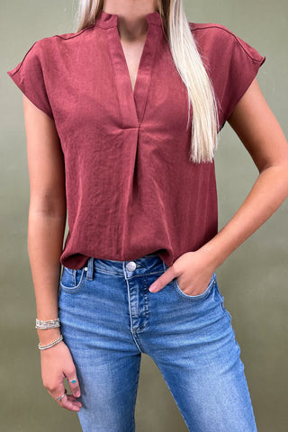 Sienna Spice Drop Shoulder Blouse