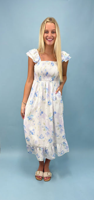 Simply Unforgettable Floral Midi Dress