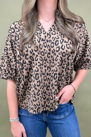 Chai Cheetah Printed Top