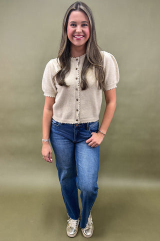 Soft & Sweet Scalloped Sweater Top