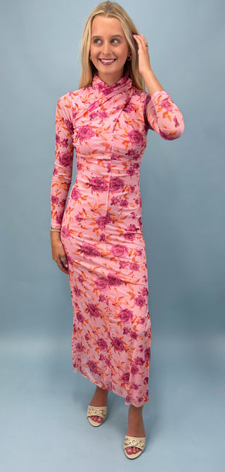 Romance In Florence Floral Mesh Dress