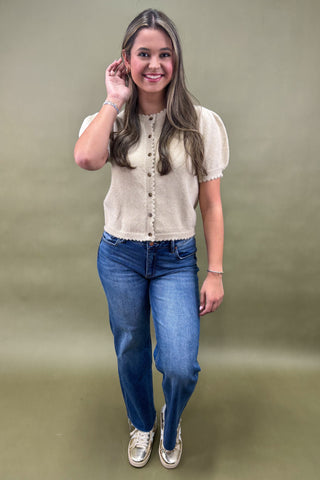 Soft & Sweet Scalloped Sweater Top