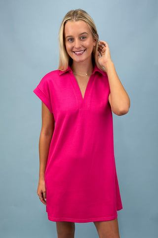 Simple Moments Collared Mini Dress