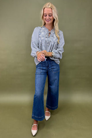Look My Way Striped Top