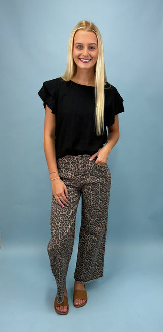 Vacay Bliss Flutter Sleeve Top