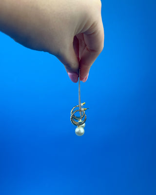 Textured gold hoop earrings with elegant faux pearl drop accents featuring lightweight post-back closures, perfect for everyday wear, weddings, church, office outfits, and special occasions.
