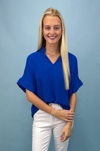 Better With Bubbly Blue Top