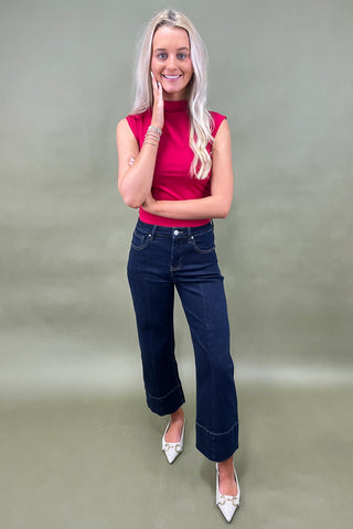 Rose Galore Mock Neck Top