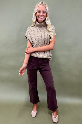 Cozy Moment Cable Knit Top