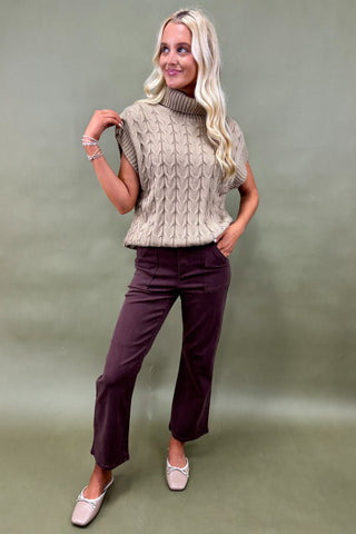 Cozy Moment Cable Knit Top