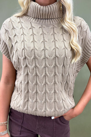 Cozy Moment Cable Knit Top