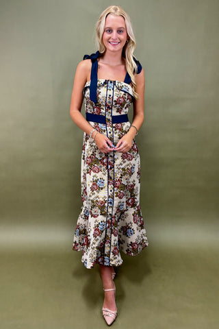 Romantic Bliss Floral Midi Dress