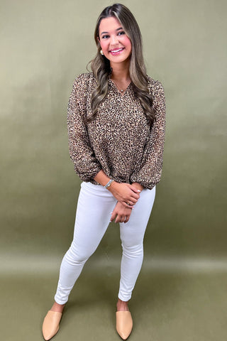 Spots & Sparks Leopard Print Top