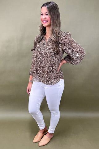 Spots & Sparks Leopard Print Top
