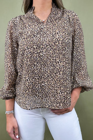 Spots & Sparks Leopard Print Top