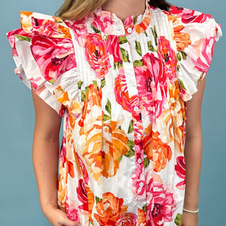 Magnolia Garden Floral Mini Dress