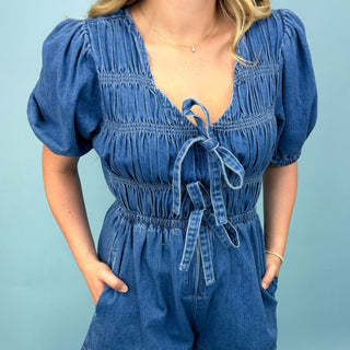 Loving Moment Denim Romper