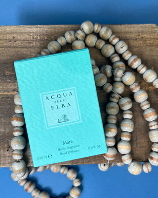 Acqua dell'Elba 6.8 oz reed diffuser made in Italy, available in multiple scents including Capo ai Pini, Mare, and Giardino degli Aranci for luxurious home fragrance.