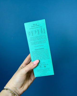 Acqua dell'Elba Blu Donna Body Lotion 200 ml luxury Italian moisturizer with a fresh floral and woody Mediterranean-inspired fragrance.