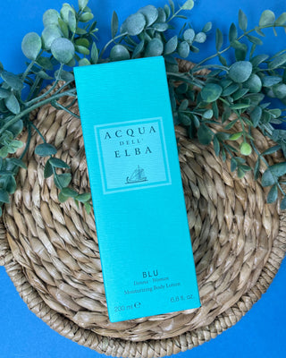 Acqua dell'Elba Blu Donna Body Lotion 200 ml luxury Italian moisturizer with a fresh floral and woody Mediterranean-inspired fragrance.
