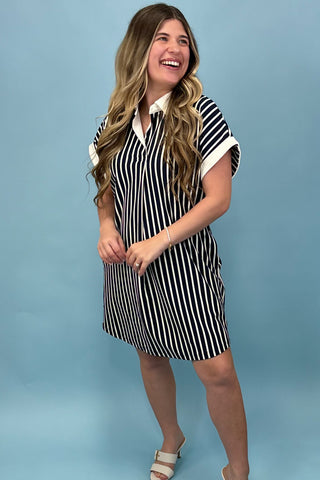 Charmed Moment Striped Mini Dress