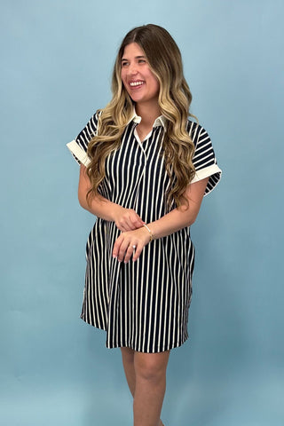 Charmed Moment Striped Mini Dress