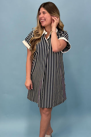 Charmed Moment Striped Mini Dress