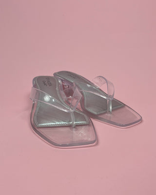 The Gabriella Clear Kitten Heel Sandal