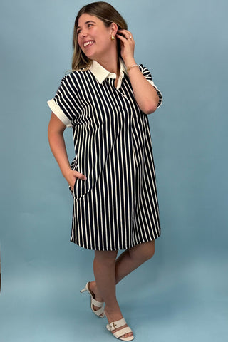 Charmed Moment Striped Mini Dress