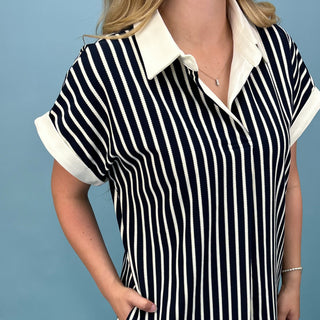 Charmed Moment Striped Mini Dress