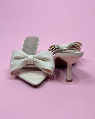 The Mackenzie Ivory Bow Detail Heel