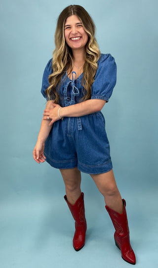 Loving Moment Denim Romper