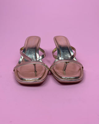 The Jordyn Gold Strappy Heel