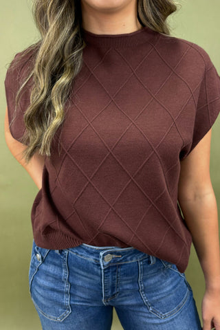 Golden Hour Textured Sweater Top