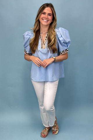 Feel The Groove Blue Cheetah Top