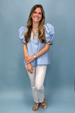 Feel The Groove Blue Cheetah Top