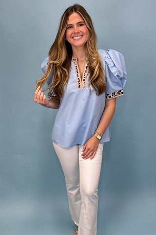 Feel The Groove Blue Cheetah Top