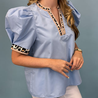 Feel The Groove Blue Cheetah Top