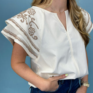 Stroll Through Town Ivory Top