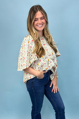 French Farmhouse Floral Top