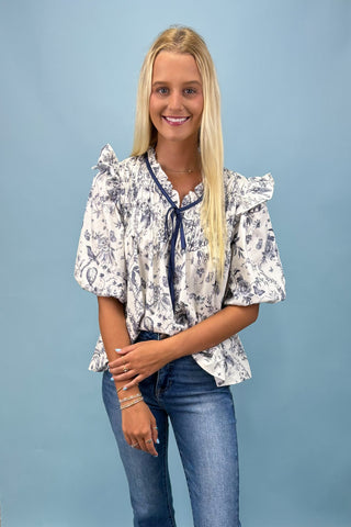 Joyful Blooms Puff Sleeve Top *More Colors*