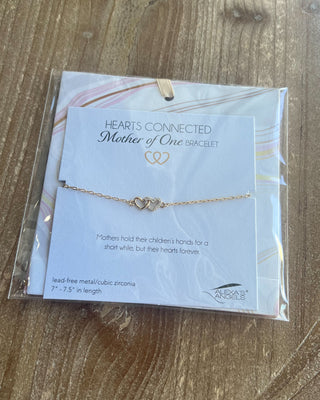 Shop the Mother Of... Hearts Connected Bracelet Collection featuring meaningful heart designs, sparkling cubic zirconia, and adjustable gift-ready bracelets for moms.