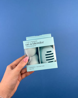 Shop the On A Blender Makeup Sponge Set by Lemon Lavender with 2 latex-free makeup sponges and an antimicrobial silicone travel case.