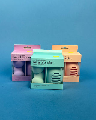 Shop the On A Blender Makeup Sponge Set by Lemon Lavender with 2 latex-free makeup sponges and an antimicrobial silicone travel case.